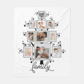 Couverture Polaire Collage de 10 photos Feuilles du coeur de l'arbre (Devant)