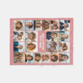 Couverture Polaire Collage de 20 photos avec texte blanc vertical (Devant (Horizontal))