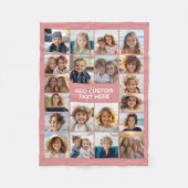 Couverture Polaire Collage de 20 photos avec texte blanc vertical (Devant)