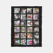 Couverture Polaire Collage de 24 Modèles photo avec texte personnalis (Devant)