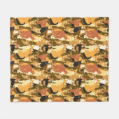 Couverture Polaire Collage de chats en Brown, Tan et Rust (Devant (Horizontal))