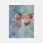 Couverture Polaire Collage de chien de Rhodesian Ridgeback (Devant)