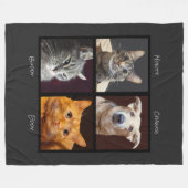 Couverture Polaire Collage de familiers de chat et de chien (Devant (Horizontal))