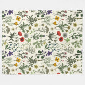 Couverture Polaire Collage de fleurs sauvages (Devant (Horizontal))