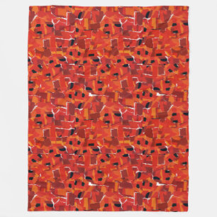 Couverture Polaire Collage de mosaïque fausse chaude