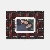 Couverture Polaire Collage de mot de Saint-Valentin de photo (Devant (Horizontal))