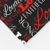 Couverture Polaire Collage de mot de Saint-Valentin de photo (Coin)