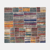 Couverture Polaire Collage de patchwork : motif de courtepointe mixte (Devant (Horizontal))