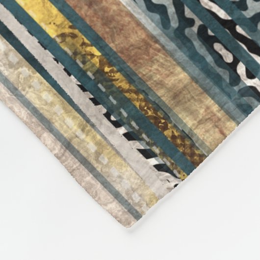 Couverture Polaire Collage de patchwork : motif de courtepointe mixte (Coin)