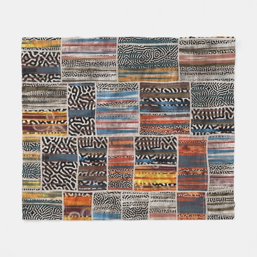 Couverture Polaire Collage de patchwork : Motif de surface composée (Devant (Horizontal))