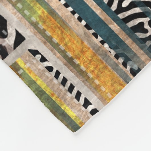 Couverture Polaire Collage de patchwork : Motif de surface composée (Coin)