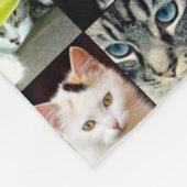 Couverture Polaire Collage de photo de chats (Coin)