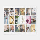 Couverture Polaire Collage de photo monogramed par coutume (Devant (Horizontal))