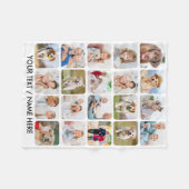 Couverture Polaire Collage de photos 20 élégants Photos personnalisée (Devant (Horizontal))