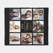 Couverture Polaire Collage de photos brillant beau et courageux (Devant (Horizontal))