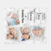 Couverture Polaire Collage de photos commémoratives de la famille (Devant (Horizontal))