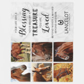 Couverture Polaire Collage de photos commémoratives du cheval (Devant)