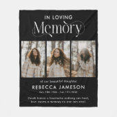 Couverture Polaire Collage de photos commémoratives 'En mémoire d'amo (Devant)