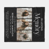 Couverture Polaire Collage de photos commémoratives 'En mémoire d'amo (Devant (Horizontal))