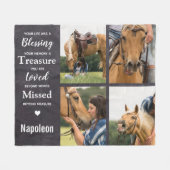 Couverture Polaire Collage de photos commémoratives pour animaux (Devant (Horizontal))