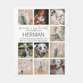 Couverture Polaire Collage de photos commémoratives pour animaux de c (Devant)