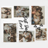 Couverture Polaire Collage de photos Dad Script Typography 6 (Devant (Horizontal))