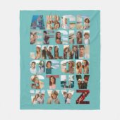 Couverture Polaire Collage de photos d'alphabet - Niveau Difficile (Devant)