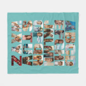 Couverture Polaire Collage de photos d'alphabet - Niveau Difficile (Devant (Horizontal))