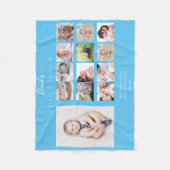 Couverture Polaire Collage de photos de bébés garçons Garder l'amour  (Devant)