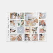 Couverture Polaire Collage de photos de brouillard gris (Devant (Horizontal))