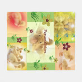 Couverture Polaire collage de photos de canards mignons  (Devant (Horizontal))
