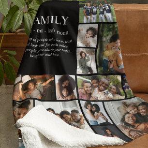 Couverture Polaire Collage de photos de définition de famille