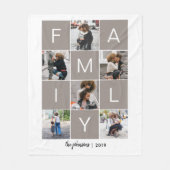 Couverture Polaire Collage de photos de famille (Devant)