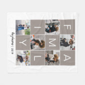 Couverture Polaire Collage de photos de famille (Devant (Horizontal))