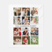 Couverture Polaire Collage de photos de famille (Devant)
