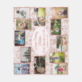 Couverture Polaire Collage de photos de famille Joyeux anniversaire M (Devant)