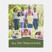 Couverture Polaire Collage de photos de famille Tout ce dont vous ave (Devant)