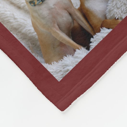 Couverture Polaire Collage de photos de Noël Monogrammé (Coin)