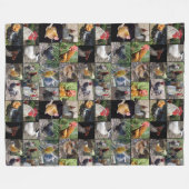 Couverture Polaire Collage De Photos De Poulets Et De Coqs, (Devant (Horizontal))