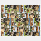 Couverture Polaire Collage de photos de vache, (Devant (Horizontal))