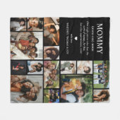 Couverture Polaire Collage de photos Définition Maman (Devant (Horizontal))