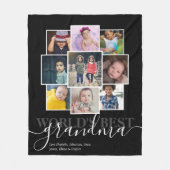 Couverture Polaire Collage de photos et de textes personnalisés 9 (Devant)