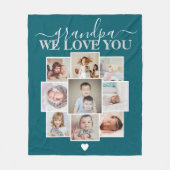 Couverture Polaire Collage de photos et de textes personnalisés 9 (Devant)