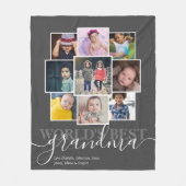 Couverture Polaire Collage de photos et de textes personnalisés 9 (Devant)