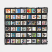 Couverture Polaire Collage de photos familiales 48 Photographies pers (Devant (Horizontal))