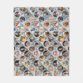 Couverture Polaire Collage de photos familiales Couette gris Look 28  (Devant)