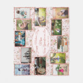 Couverture Polaire Collage de photos familiales Modèle de la Fête des (Devant)