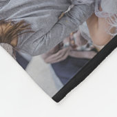 Couverture Polaire Collage de photos familiales Monogramme 7 images N (Coin)