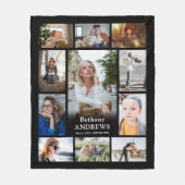 Couverture Polaire Collage de photos Funérailles commémoratives Créez (Devant)