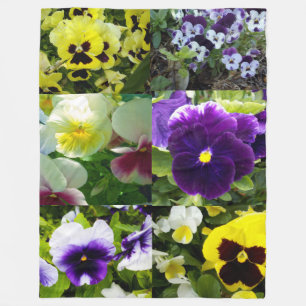 Couverture Polaire Collage de photos Pansy : Kaleidoscope de la beaut